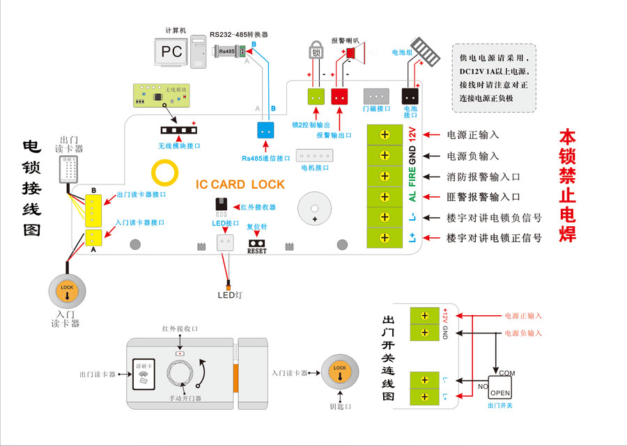脫機(jī)語音刷卡鎖連線圖